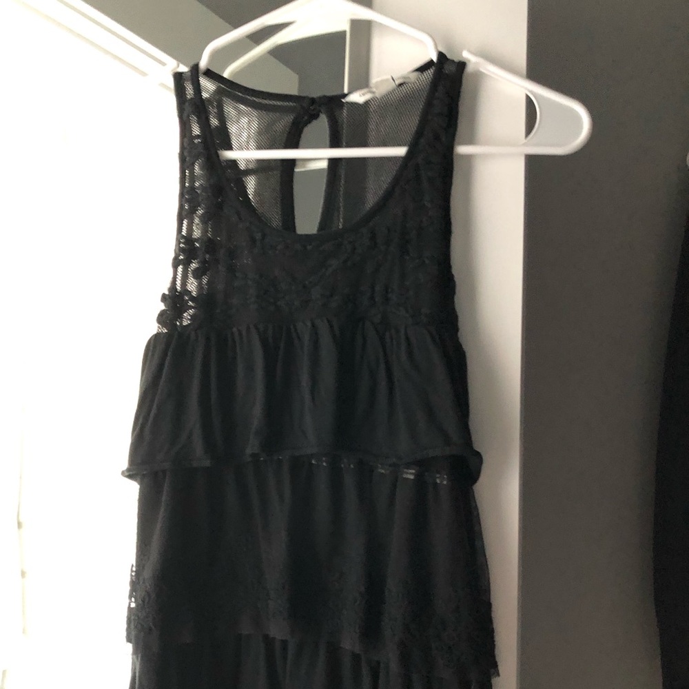 Black Layered American Eagle Tank Top